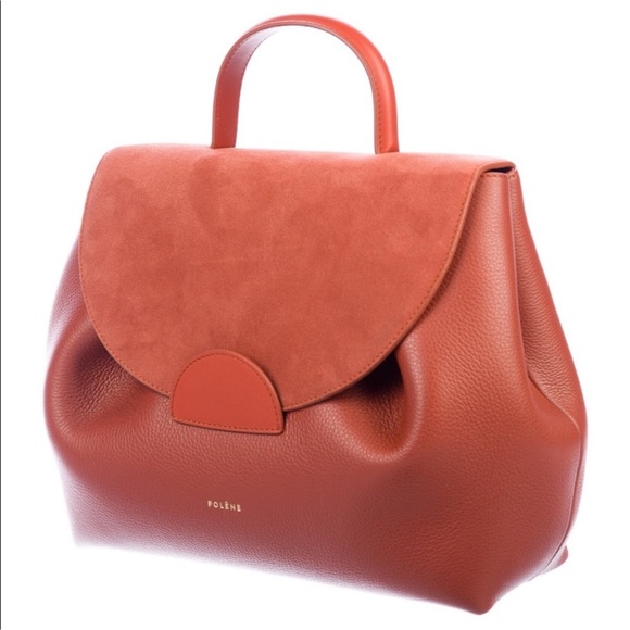 Polene Handbags - Polene Terracotta Leather Satchel
